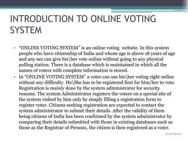 Online Voting System-using Advanced Java | PDF