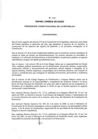 Decreto Presidencial 1507 del 08 de mayo 2013