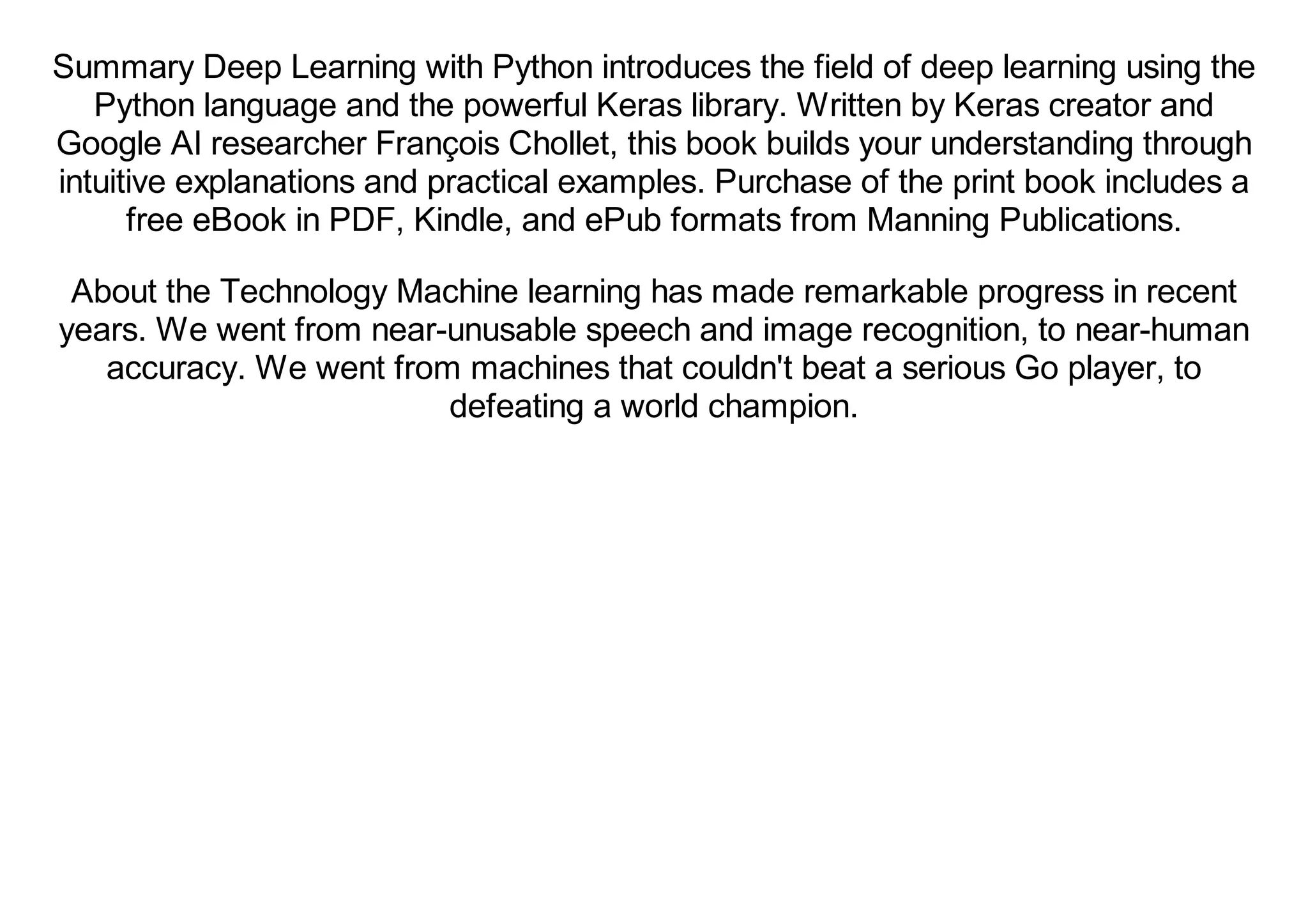 [PDF] Deep Learning with Python | PDF