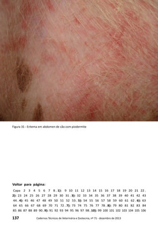 137 Cadernos Técnicos de Veterinária e Zootecnia, nº 71 - dezembro de 2013
Voltar para página:
Capa 2 3 4 5 6 7 8 . 1): 9 10 11 12 13 14 15 16 17 18 19 20 21 22 .
2): 23 24 25 26 27 28 29 30 31 . 3): 32 33 34 35 36 37 38 39 40 41 42 43
44 . 4): 45 46 47 48 49 50 51 52 53 . 5): 54 55 56 57 58 59 60 61 62 . 6): 63
64 65 66 67 68 69 70 71 72 . 7): 73 74 75 76 77 78 . 8): 79 80 81 82 83 84
85 86 87 88 89 90 . 9): 91 92 93 94 95 96 97 98 . 10): 99 100 101 102 103 104 105 106
Figura 31 - Eritema em abdomen de cão com piodermite
 