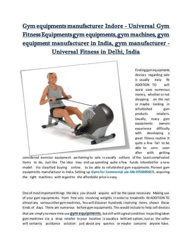 gym equipment manufacturer universal fitness in delhi india