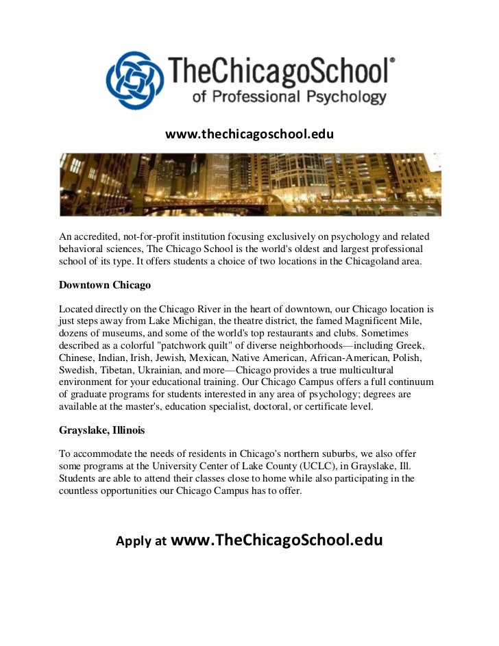 Psychology School In Chicago Illinois
