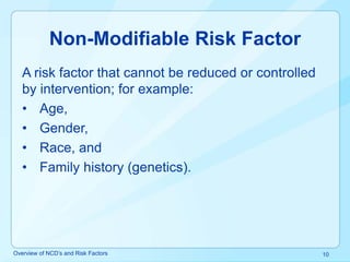 Non Zero Risk Non communicable disease and related risk factor | PDF