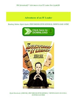 Pdf [download]^^ Adventures of an IT Leader Free [epub]$$
Adventures of an IT Leader
Reading Online, Epub, Epub, [PDF EBOOK EPUB KINDLE], DOWNLOAD @PDF
(Epub Download), [EBOOK], [PDF EBOOK EPUB KINDLE], ^DOWNLOAD E.B.O.O.K.#,
DOWNLOAD FREE
 