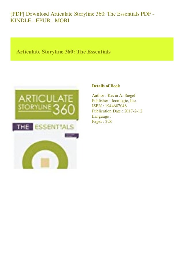 Pdf Download Articulate Storyline 360 The Essentials Pdf Kindle Pdf Download Articulate Storyline 360 The Essentials Pdf Kindle