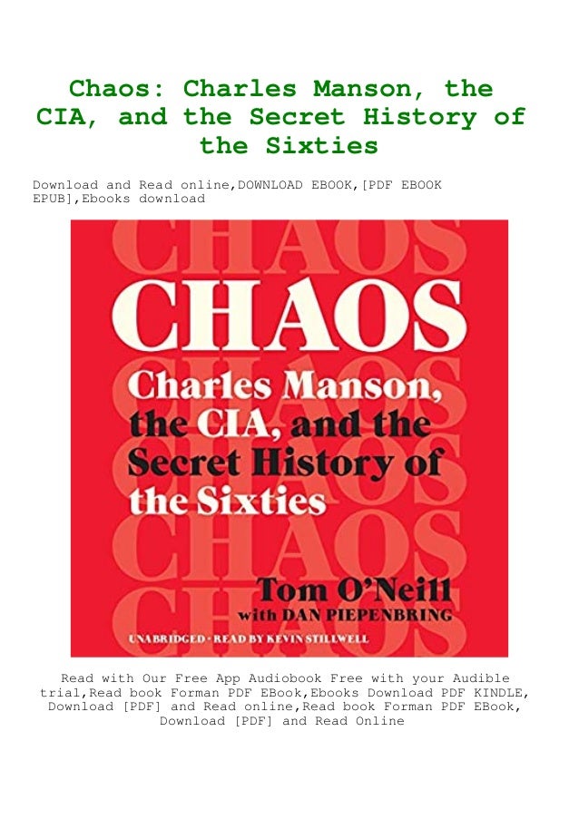 Pdf Download Chaos Charles Manson The Cia And The Secret History
