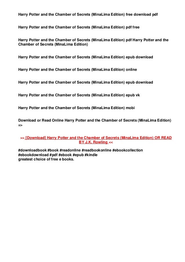 Harry potter and the chamber of secrets online pdf