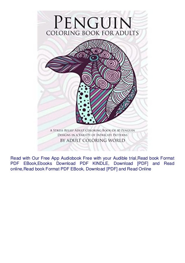 Download Pdf Download Penguin Coloring Book For Adults A Stress Relief Adult