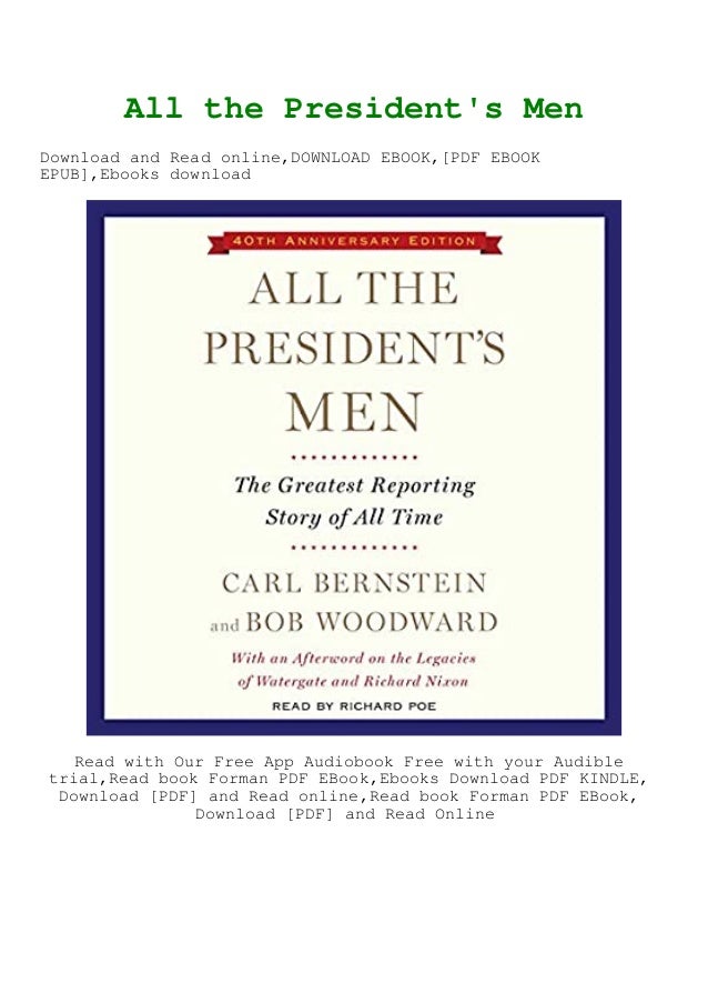 Pdf Download Read All The President S Men Free Book