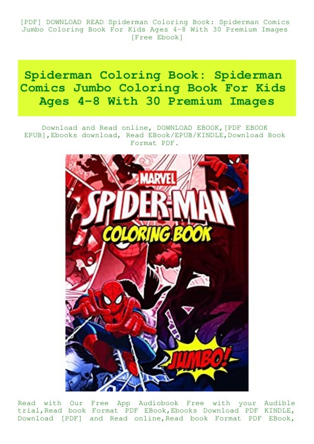 Download Pdf Download Read Spiderman Coloring Book Spiderman Comics Jumbo Co