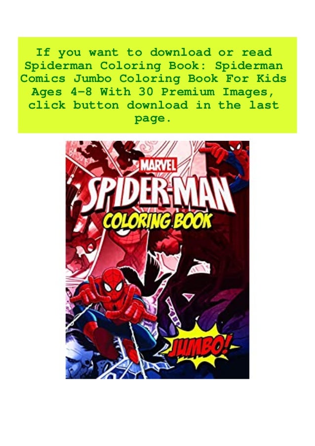 Download Pdf Download Read Spiderman Coloring Book Spiderman Comics Jumbo Co