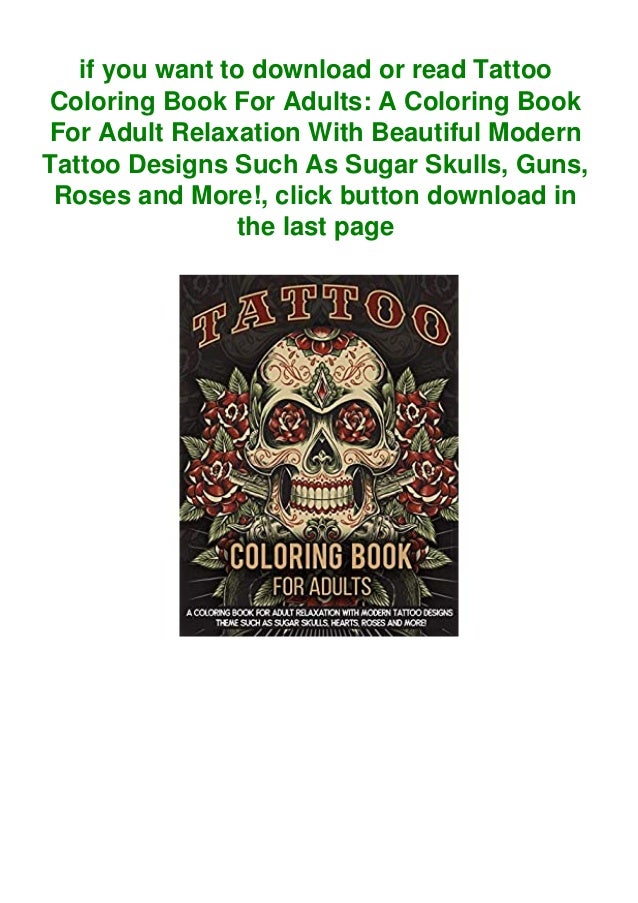 Pdf Download Read Tattoo Coloring Book For Adults A Coloring Book F