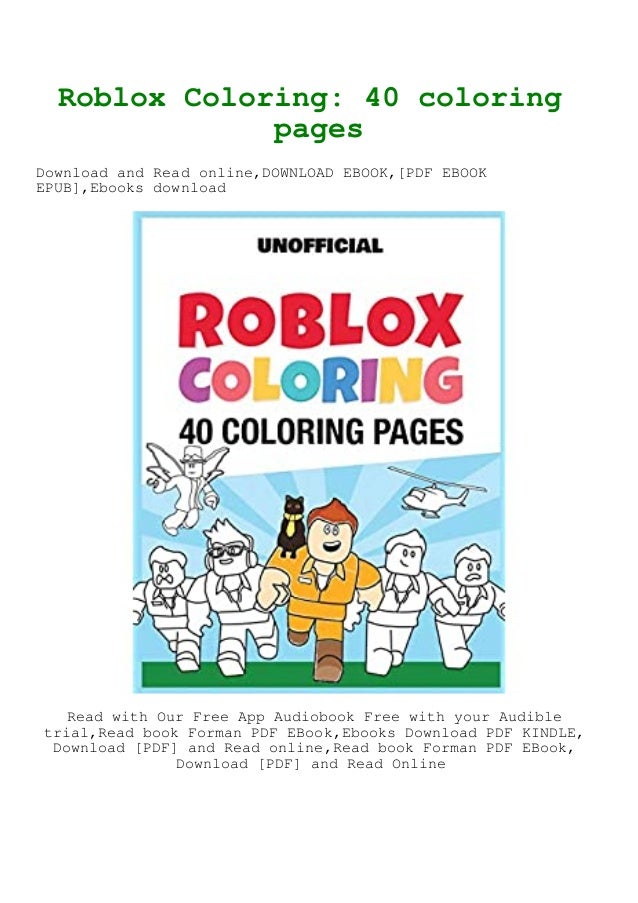 Download Pdf Download Roblox Coloring 40 Coloring Pages Ebook