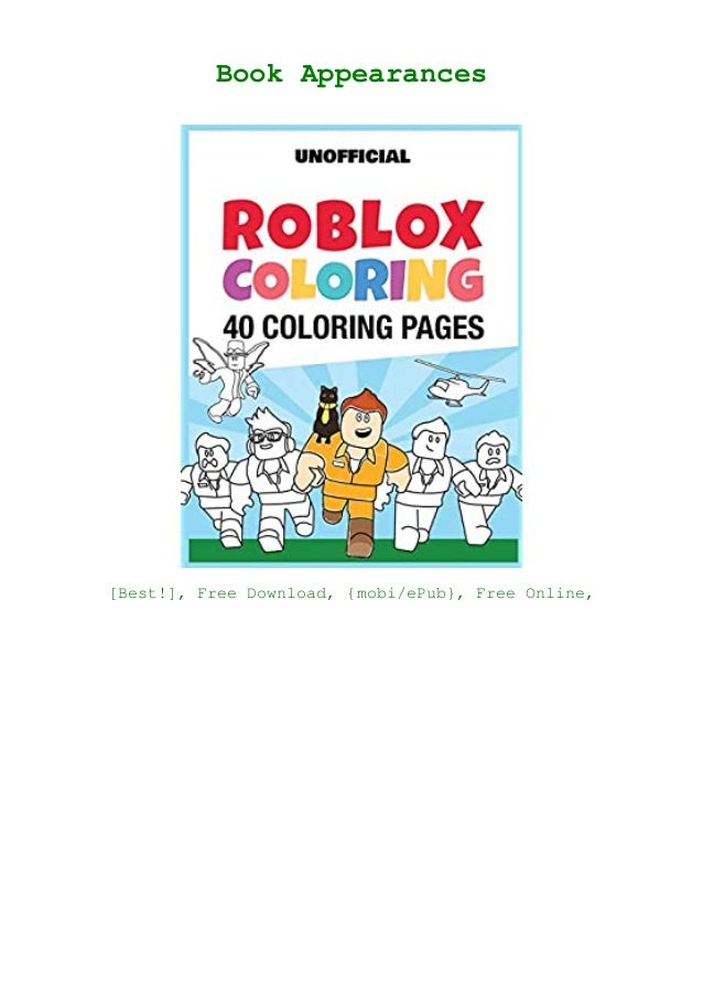 Download Pdf Download Roblox Coloring 40 Coloring Pages Ebook