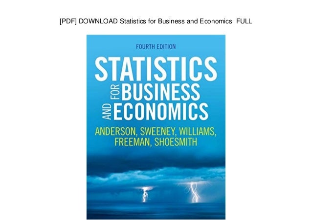 statistics for business and economics pdf statistics for business and economics pdf