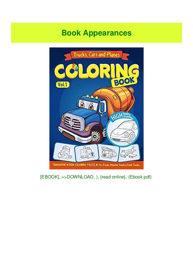 Download Pdf Download Trucks Planes And Cars Coloring Book Cars Coloring Bo