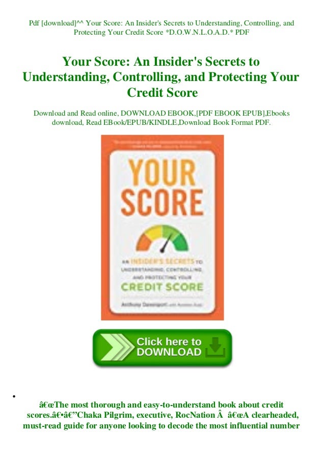 Pdf Download Your Score An Insider S Secrets To Understanding Co