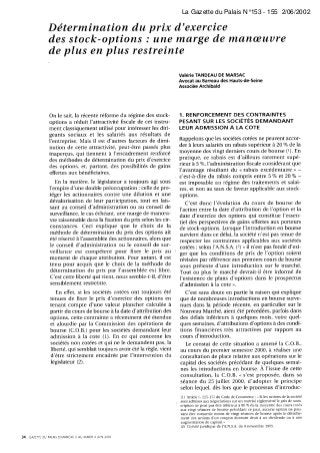 La Gazette du Palais N°153 - 155 2/06/2002
 