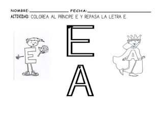 FICHAS DE LA E EN MAYÚSCULAS