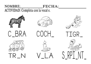 FICHAS DE LA E EN MAYÚSCULAS