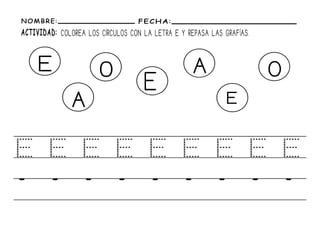 FICHAS DE LA E EN MAYÚSCULAS
