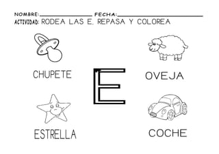 FICHAS DE LA E EN MAYÚSCULAS