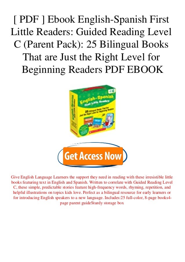 Pdf Ebook English Spanish First Little Readers Guided Reading Lev
