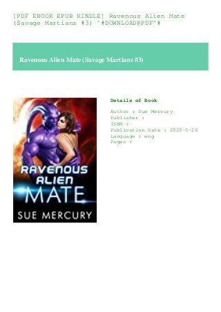 Pdf Ebook Epub Kindle Ravenous Alien Mate Savage Martians 3 Do