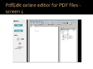 PdfEdit online editor for PDF files