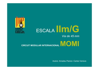 Autors: Amadeu Parera i Carles Ventura
ESCALA IIm/G
Via de 45 mm
CIRCUIT MODULAR INTERNACIONAL MOMI
 