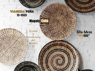Vianessa Peña
Magaly Caba
13-0323
Diseño
y
Estructura
del
Mueble
II
Silla-Mesa
“Wheel”
 