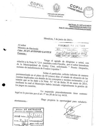 Pedidos de informes por descuento de coparticipación