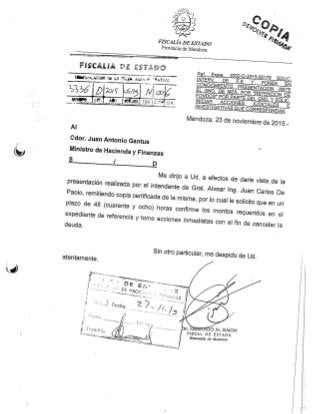 Pedidos de informes por descuento de coparticipación