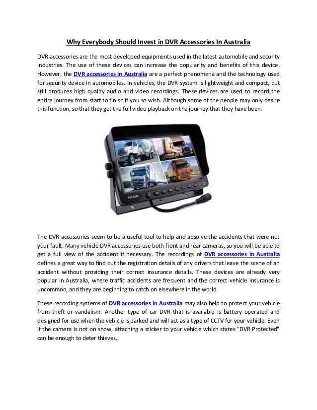 What An Australian Mobile Dvr Camera Can Do For You