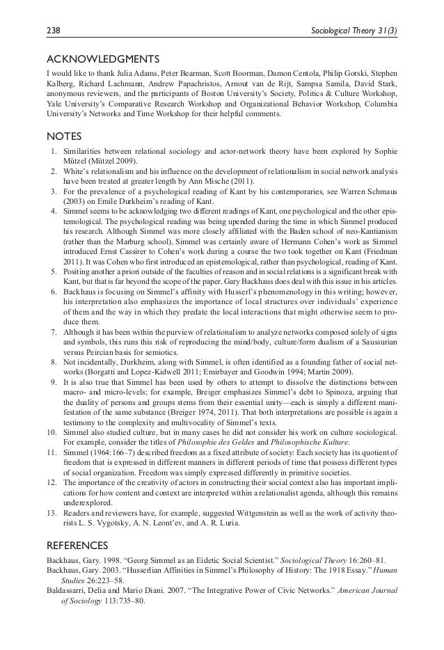 Pdf Formalist And Relationalist Theory In Social Netwo