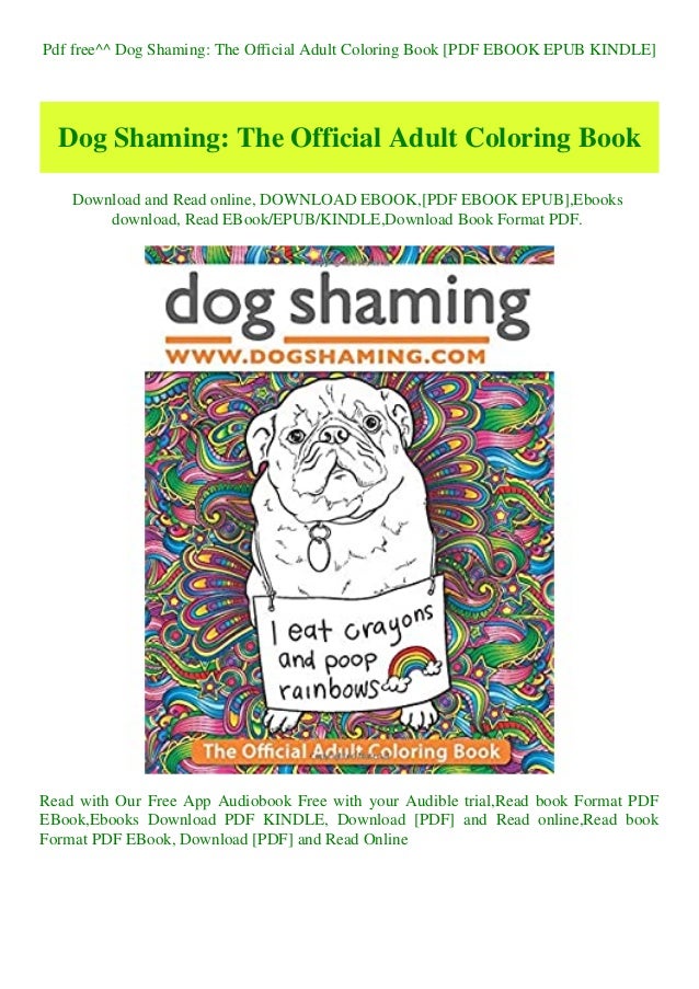 Download Pdf Free Dog Shaming The Official Adult Coloring Book Pdf Ebook Ep