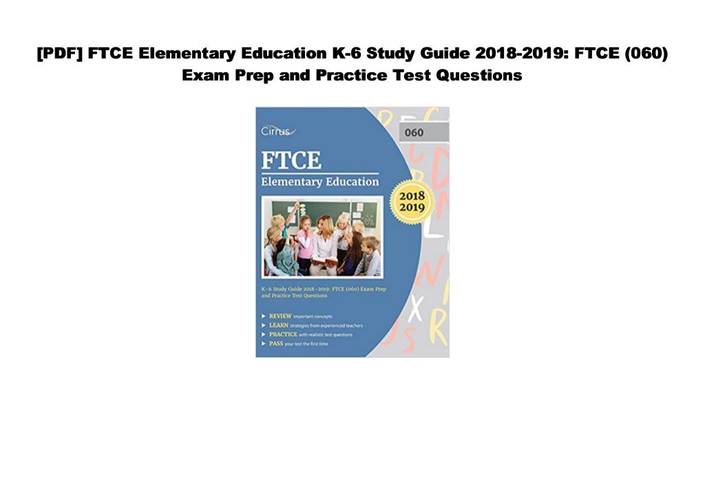 [PDF] FTCE Elementary Education K6 Study Guide 2018