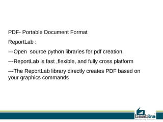 Pdf creation using python | PPT