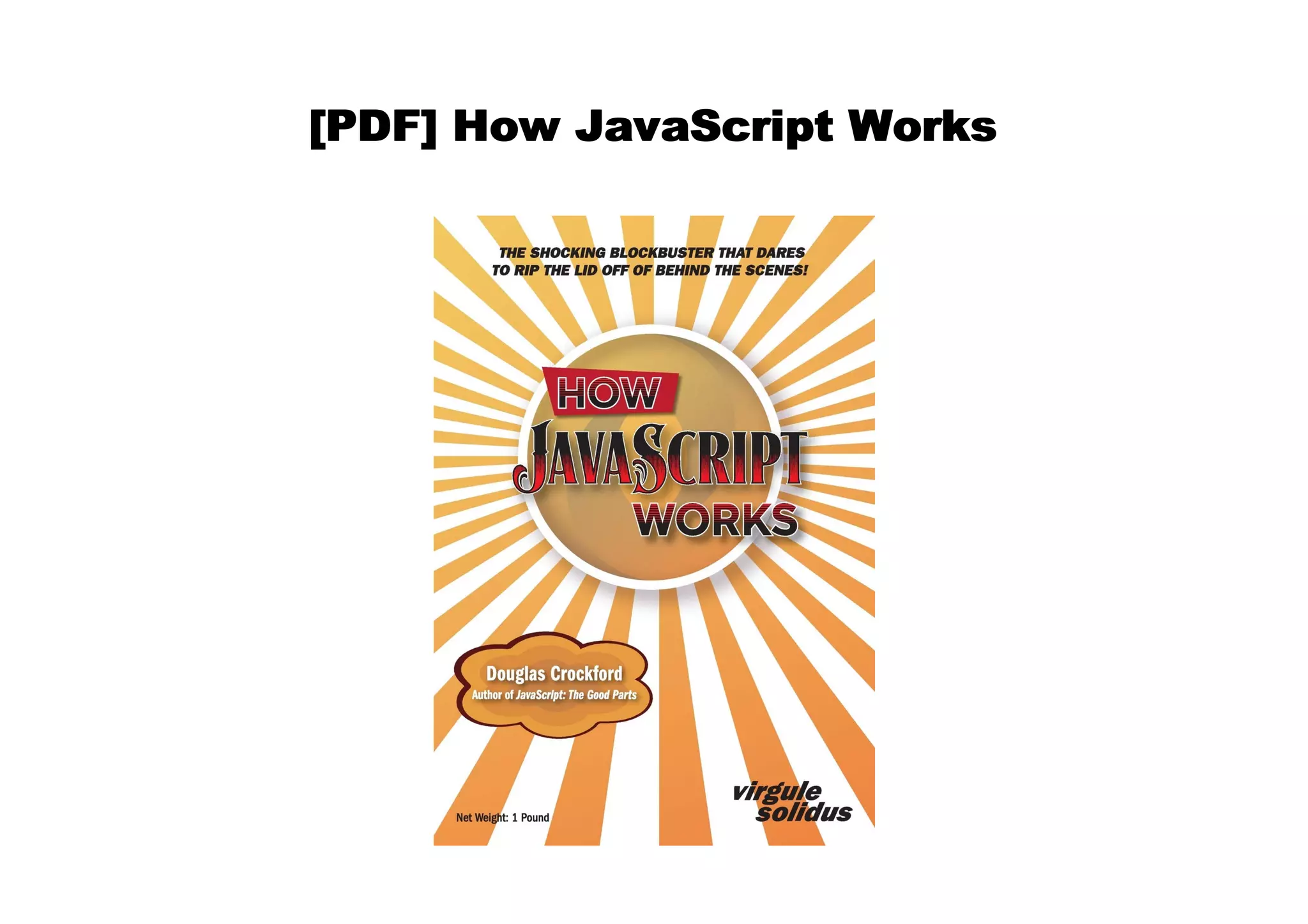 [Doc] How JavaScript Works | PPT