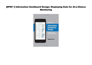 Doc] Information Dashboard Design: Displaying Data for At-a-Glance