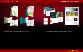 1. 2.
Les chartes graphiques
Déclinaison print de la charte graphique de la FNADE [1] Déclinaison print et web de la charte graphique Advese [2]
1 2 3
ÉTUDE DE CAS┃identité de marque
RETOUR
 