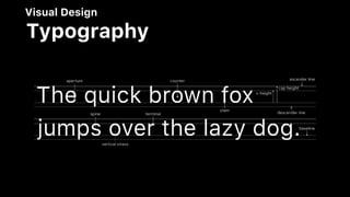 Visual Design
Typography
 