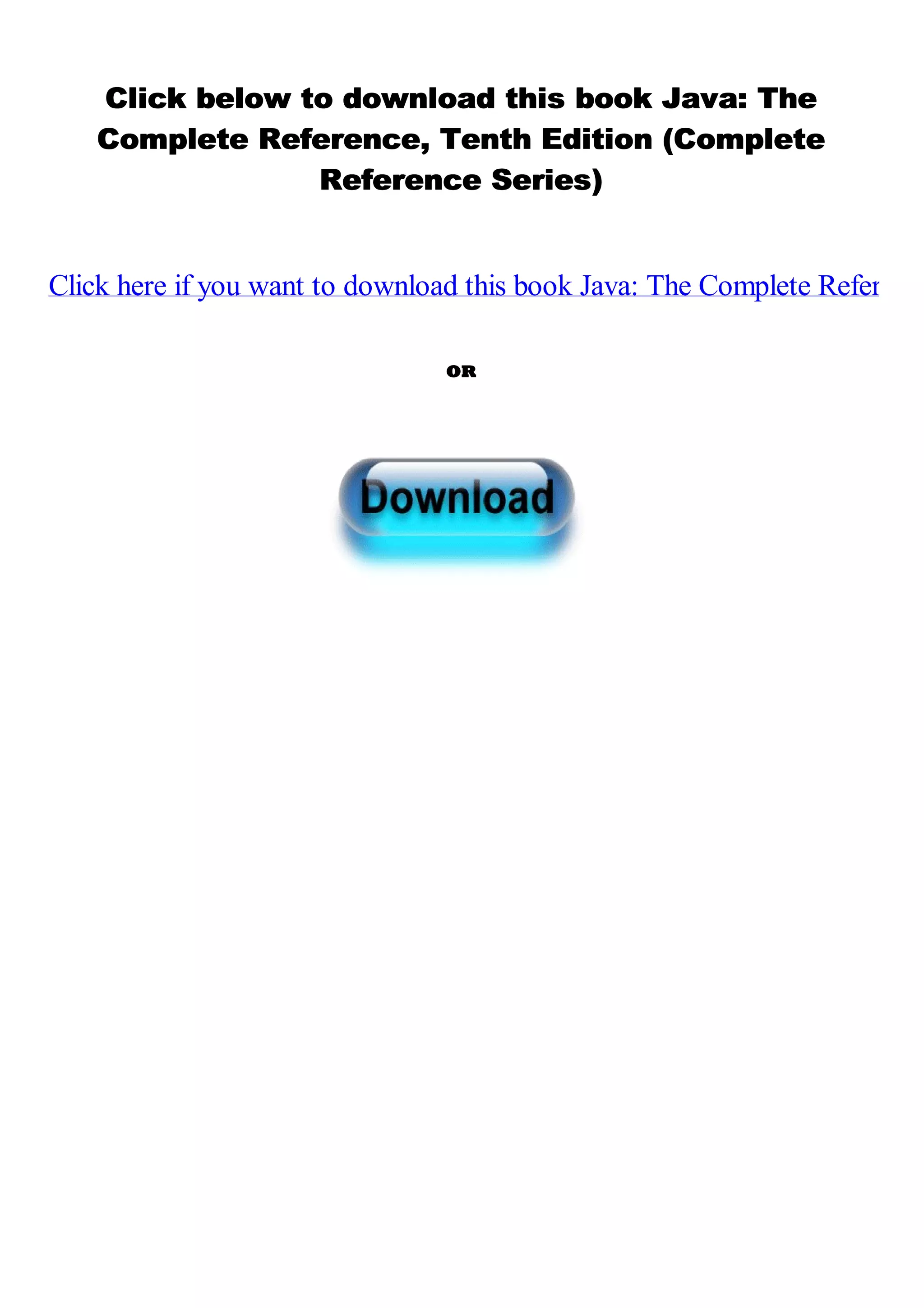 [Doc] Java: The Complete Reference, Tenth Edition (Complete Reference ...