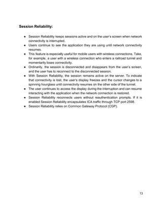 A REPORT ON CITRIX INDEPENDENT COMPUTING ARCHITECTURE (ICA) PROTOCOL | PDF