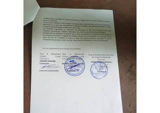 Mémorandum sur la situation de Masisi