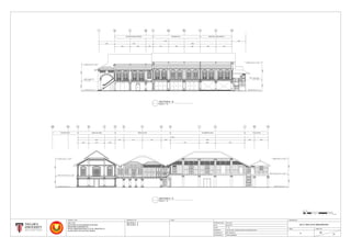 1a
3917
MUSEUM MAIN ENTRANCE
31 10
33768
62 85a 5b
3955
3990
20023
3990
9790
2a
40623950
WEDDING HALL
2790
1850 3985
CEILING LEVEL (C.L. ±4.6M)
4070
4585
GROUND LEVEL (G.L. 0)
BEDROOM - BILIK BERADU
3445
24904385
CEILING LEVEL (C.L. ±4.4M)
GROUND LEVEL (G.L. 0)
FIRST FLOOR LEVEL
(F.F.L. ±2.5M)
FIRST FLOOR LEVEL
(F.F.L. ±2.8M)
4580
CEILING LEVEL (C.L. ±4.6M)
2820
3240
GROUND LEVEL (F.F.L. 0)
FIRST FLOOR LEVEL (F.F.L. ±2.8M)
CEILING LEVEL (C.L. ±4.2M)
GROUND LEVEL (G.L. 0 )
FIRST FLOOR LEVEL (F.F.L. ±3.2M)
4200
A B C D E F G J K L M NH
48325
9515
2780 3975 2760
4715 4815 2283
7367 4080 7480
2170 18927 2450 3450
RUMAH PELAMIN MIDDLE ROOM EXHITBITION AREAPRAYER ROOM WASH ROOM
A1A0
STARTING DATE
DATE
SCALE
CHECKED BY
SECTION B - B
SECTION A - A
PROJECT TITLE
MEASURED BY
DRAWN BY
ARC 1215
METHODS OF DOCUMENTATION AND
MEASURED DRAWING ON
ROYAL MUSEUM KEDAH, LOT 82, SEKSYEN 16
ALOR STAR, KOTA SETAR, KEDAH
DRAWING TITLE NOTE
2017/ ARC1215/ RMUZKEDAH
C 09
31
DRAWING NO.
ISSUE SHEET NO.
20.01.2017
06.03.2017
1 : 75
LIM ZIA HUEI, CHONG CHIN PIN, HOW SENG GUAN
MR. KHAIROOL
TRM'S MEMBERS
SECTION B - B
SCALE 1 : 75
0 0.5 1 21.5 3 4 5 6 7 7.5 (M)
M 1 : 75
SECTION A - A
SCALE 1 : 75
 