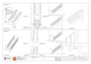 3
4
5
6
7
8
9
10
11
1
2
3490
2870
660
260
1930
1520
100 100
2760
2050
230
1930
124070 70
3364
1240
950
200
3440
660 50
2770
1
2
3
4
5
6
7
8
9
10
11
12
13
14
3746
210
2680
1570
555
555
3909
2910
210
3152
2318
702
702
3884
1550
3710
1399
05
SECTION DETAIL
06
ISONOMETRIC
05
SECTION DETAIL
06
ISONOMETRIC
01
PLAN
02
SIDE ELEVATION
03
FRONT ELEVATION
04
SECTION
01
PLAN
02
SIDE ELEVATION
03
FRONT ELEVATION
04
SECTION
SCALE 1 : 25
SC04
STAIRCASE 04
SCALE 1 : 25
SC03
STAIRCASE 03
SCALE 1:25 SCALE 1:25
SCALE 1:25 SCALE 1:25
SCALE 1:25 SCALE 1:25
SCALE 1:25SCALE 1:25 SCALE 1:5
SCALE 1:10
STARTING DATE
DATE
SCALE
CHECKED BY
20.01.2017
06.03.2017
AS SHOWN
ALLEN
MR. KHAIROOL
TRM'S MEMBERS
STAIRCASE DETAILS 1
PROJECT TITLE
MEASURED BY
DRAWN BY
ARC 1215
METHODS OF DOCUMENTATION AND
MEASURED DRAWING ON
ROYAL MUSEUM KEDAH, LOT 82, SEKSYEN 16
ALOR STAR, KOTA SETAR, KEDAH
DRAWING TITLE NOTE
2017/ ARC1215/ RMUZKEDAH
D 15
31
DRAWING NO.
SHEET NO.
20 x 200 FLOOR BOARD
180 x 180 H.W. BEAM
190 x 130 H.W. BEAM
 
