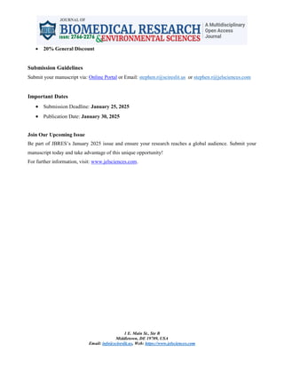 Journal of Biomedical Research Environmental Sciences PDF