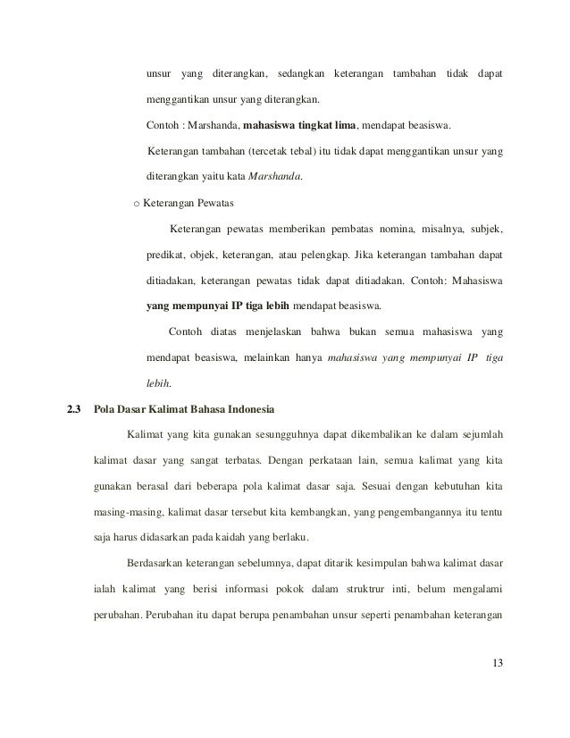 Kalimat dalam Bahasa Indonesia