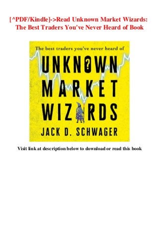 [^PDF/Kindle]->Read Unknown Market Wizards:
The Best Traders You've Never Heard of Book
Visit link at description below to download or read this book
 